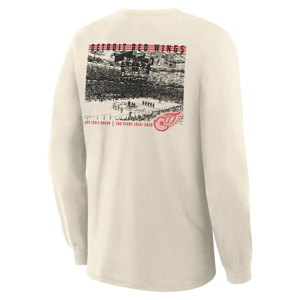 Detroit Red Wings Fanatics Centennial Legacy Long Sleeve T-Shirt Beige