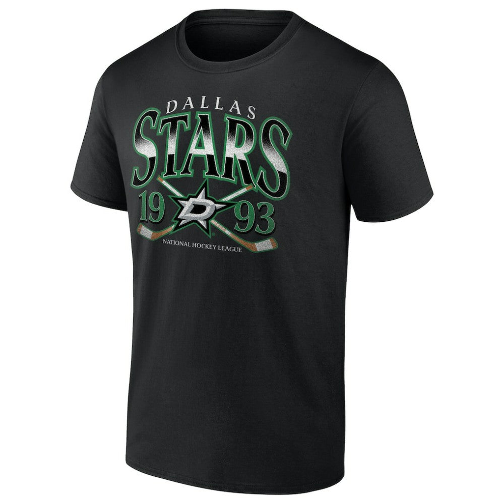 Dallas Stars Retro Cross Sticks T-Shirt Black