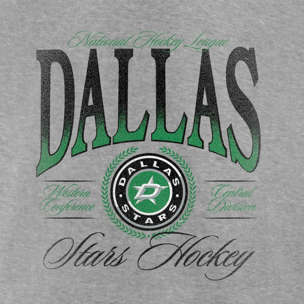 Dallas Stars Women's Retro Script V-Neck T-Shirt Gray