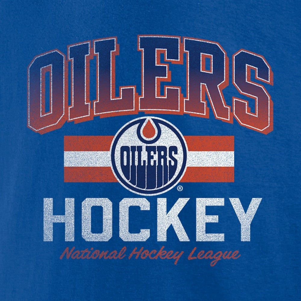 Edmonton Oilers Retro Stripe T-Shirt Royal