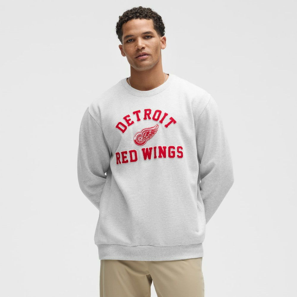 Detroit Red Wings lululemon Steady State Crew Heathered Core Ultra Light Grey