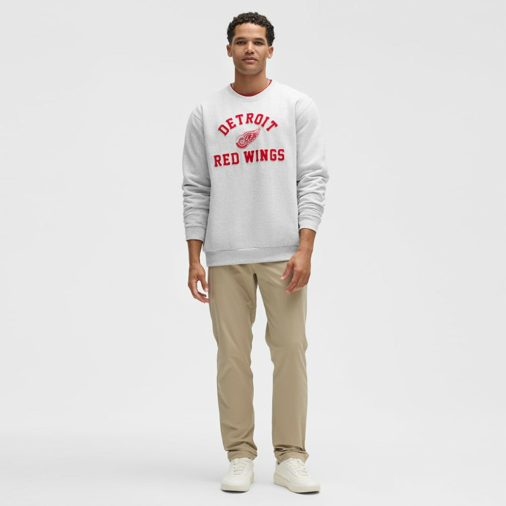 Detroit Red Wings lululemon Steady State Crew Heathered Core Ultra Light Grey