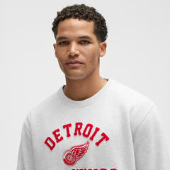 Detroit Red Wings lululemon Steady State Crew Heathered Core Ultra Light Grey