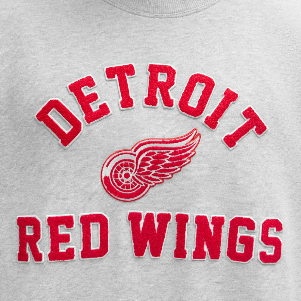 Detroit Red Wings lululemon Steady State Crew Heathered Core Ultra Light Grey