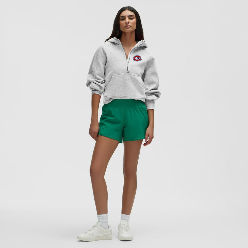 Montreal Canadiens lululemon Women's Scuba Oversized Half-Zip Hoodie Heathered Core Ultra Light Grey