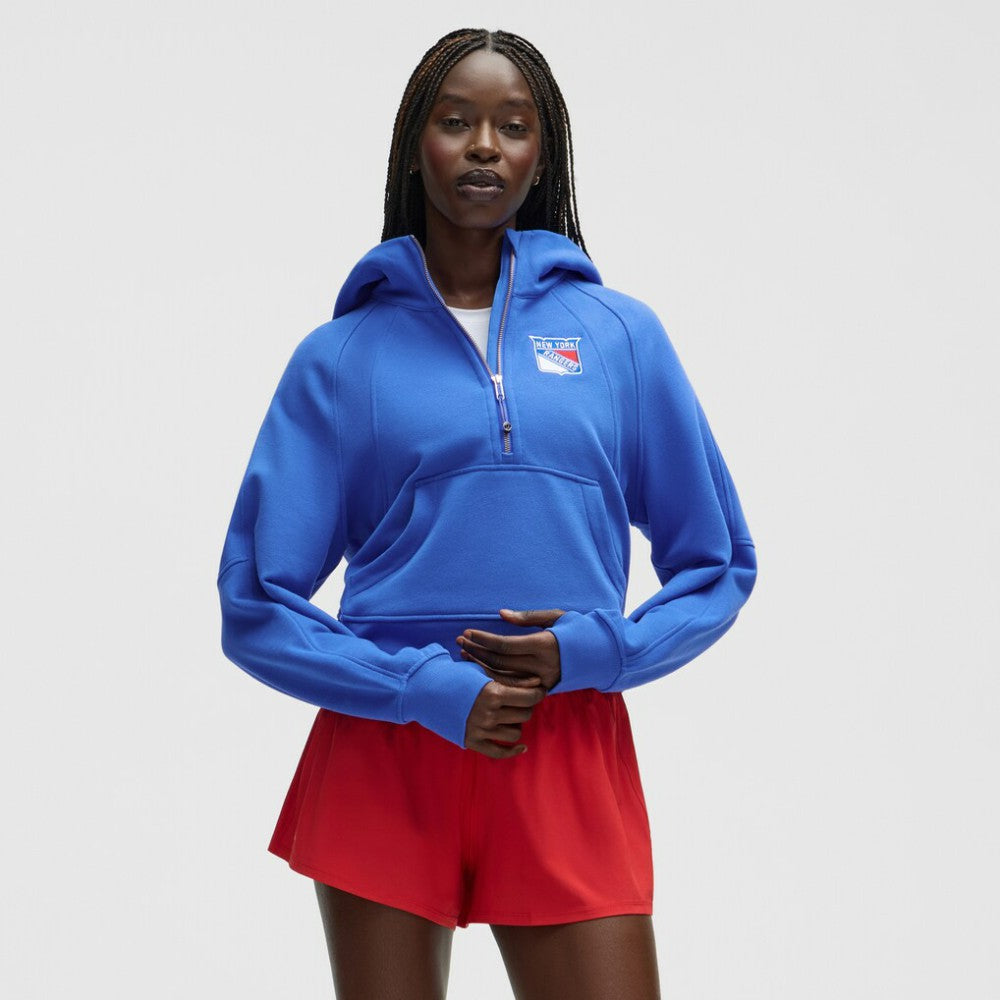 New York Rangers lululemon Women's Scuba Oversized Half-Zip Hoodie Blue