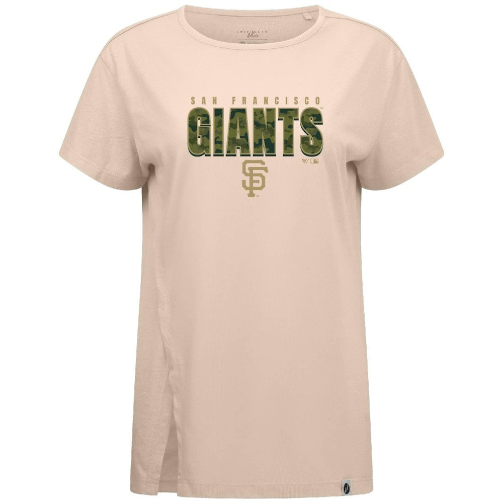 San Francisco Giants Levelwear Women's Influx Protect W T-Shirt Khaki