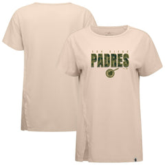 San Diego Padres Levelwear Women's Influx Protect W T-Shirt Khaki