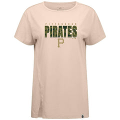 Pittsburgh Pirates Levelwear Women's Influx Protect W T-Shirt Khaki