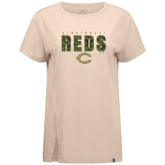 Cincinnati Reds Levelwear Women's Influx Protect W T-Shirt Khaki