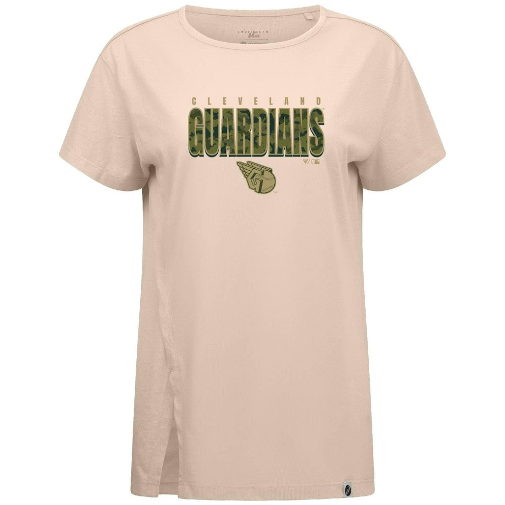Cleveland Guardians Levelwear Women's Influx Protect W T-Shirt Khaki