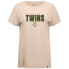 Minnesota Twins Levelwear Women's Influx Protect W T-Shirt Khaki