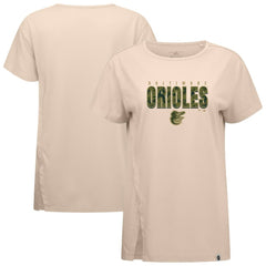 Baltimore Orioles Levelwear Women's Influx Protect W T-Shirt Khaki