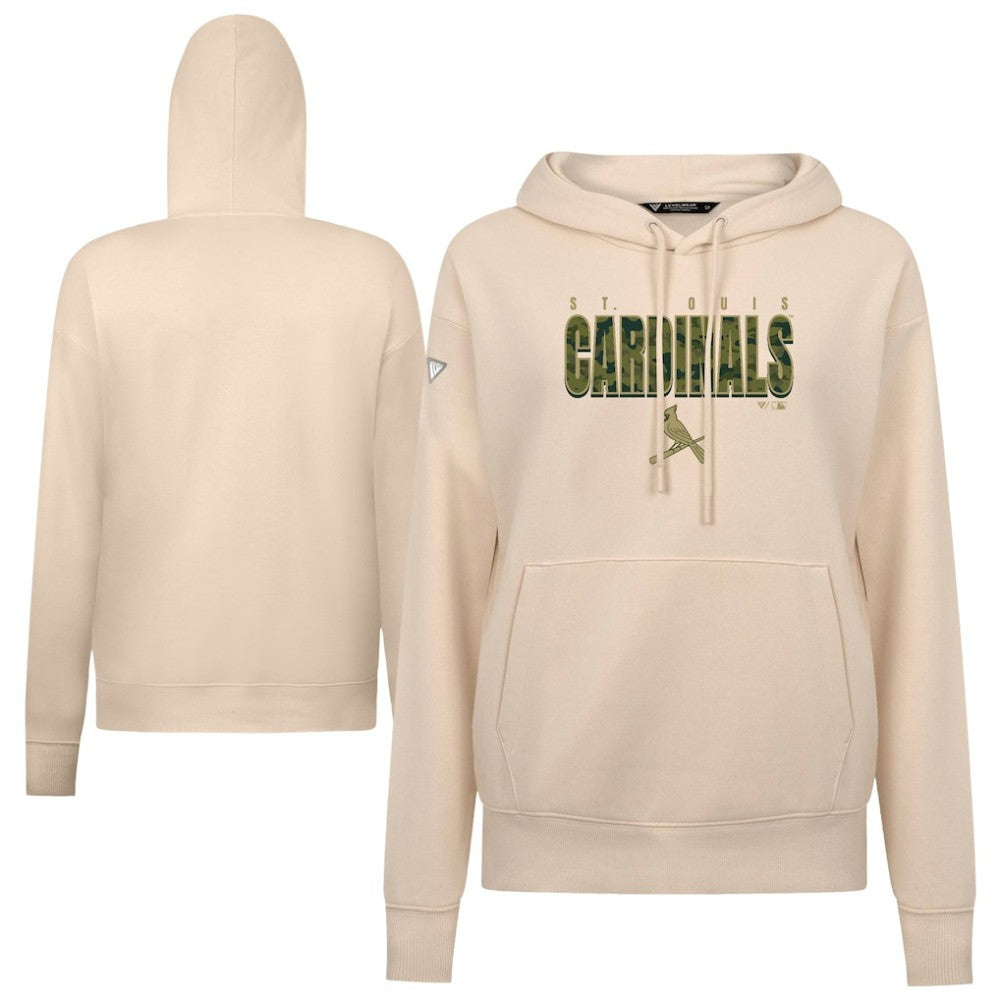 St. Louis Cardinals Levelwear Women's Adorn Protect W Pullover Hoodie Khaki