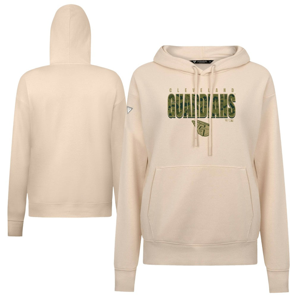 Cleveland Guardians Levelwear Women's Adorn Protect W Pullover Hoodie Khaki