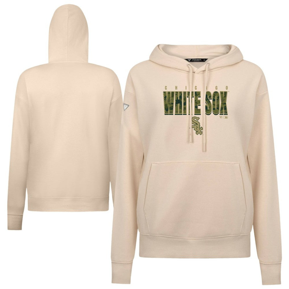 Chicago White Sox Levelwear Women's Adorn Protect W Pullover Hoodie Khaki