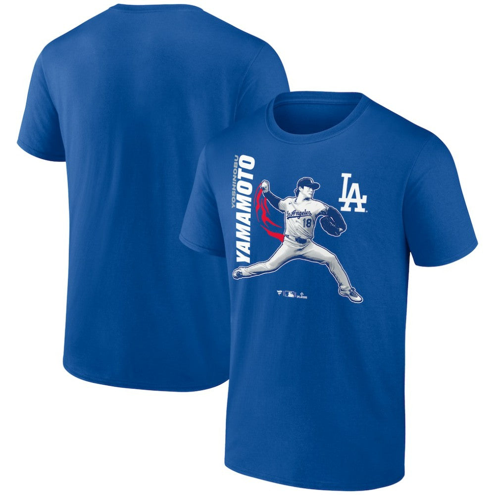 Yoshinobu Yamamoto Los Angeles Dodgers Player Graphic T-Shirt Royal