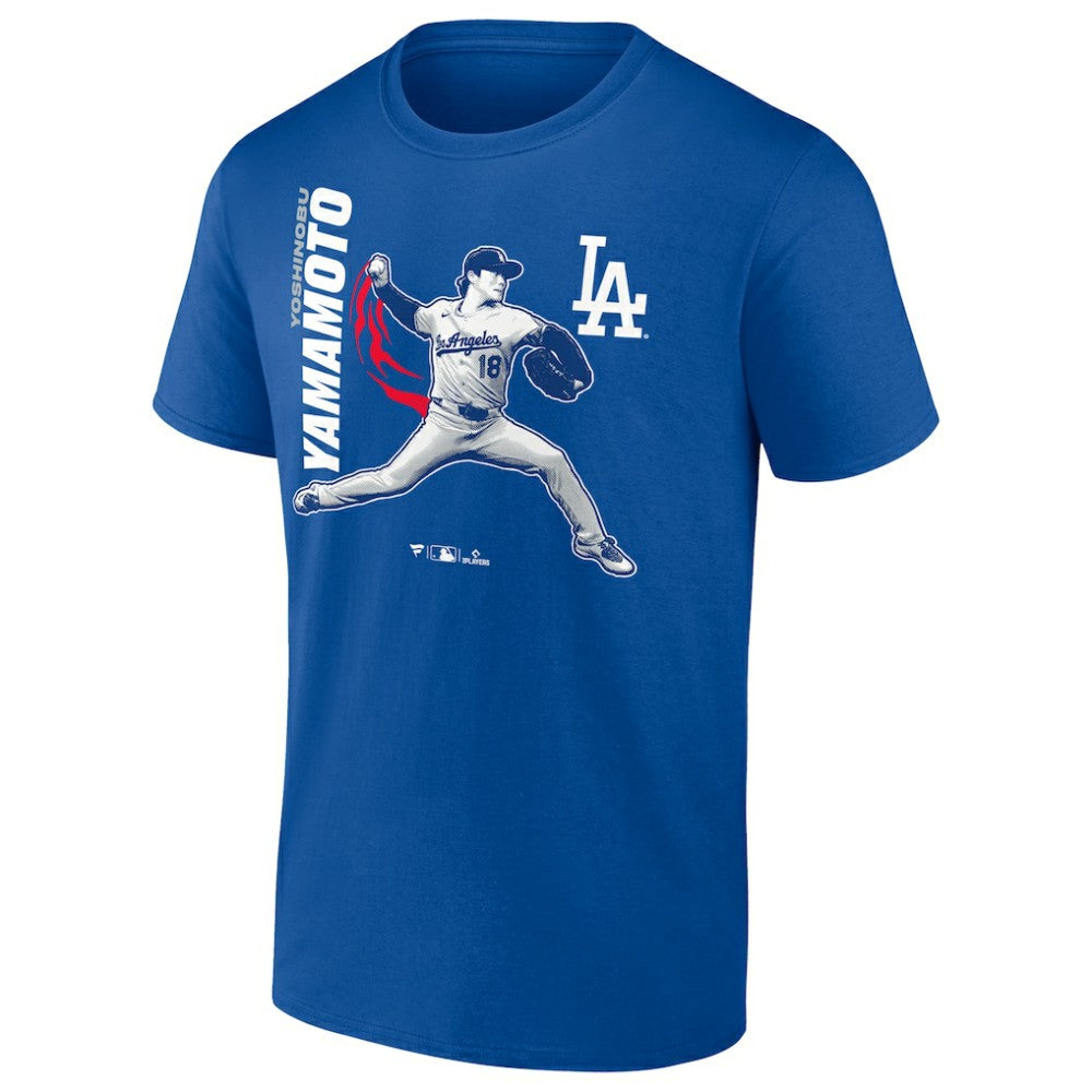 Yoshinobu Yamamoto Los Angeles Dodgers Player Graphic T-Shirt Royal