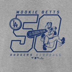 Mookie Betts Los Angeles Dodgers Player Graphic T-Shirt Heather Gray