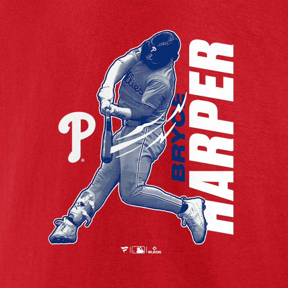Bryce Harper Philadelphia Phillies Player Graphic T-Shirt Red