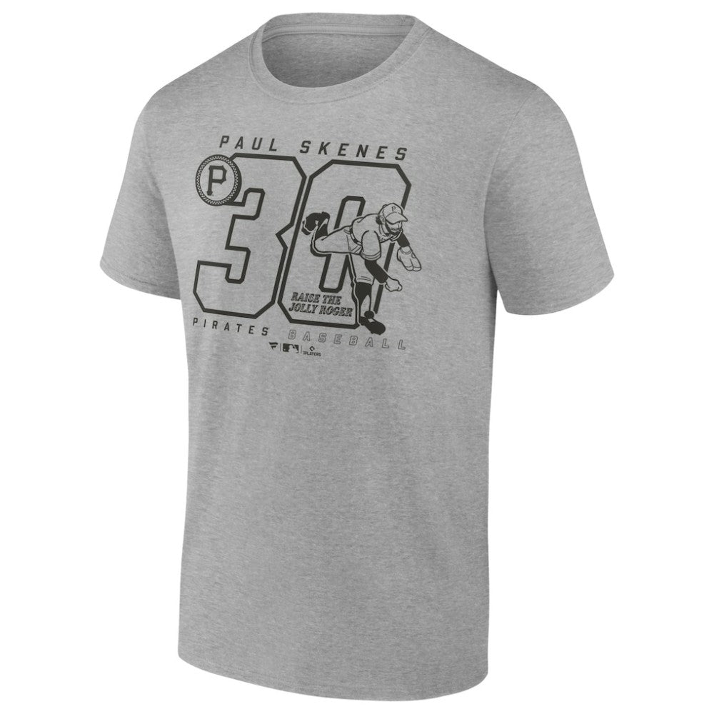 Paul Skenes Pittsburgh Pirates Player Graphic T-Shirt Heather Gray