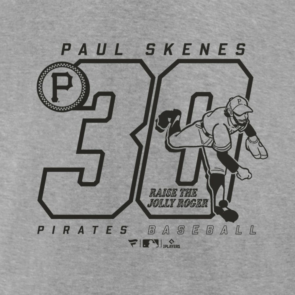 Paul Skenes Pittsburgh Pirates Player Graphic T-Shirt Heather Gray