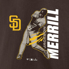 Jackson Merrill San Diego Padres Player Graphic T-Shirt Brown