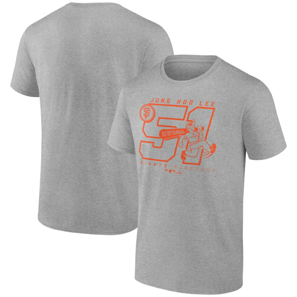 Jung Hoo Lee San Francisco Giants Player Graphic T-Shirt Heather Gray