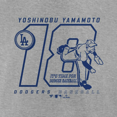 Yoshinobu Yamamoto Los Angeles Dodgers Player Graphic T-Shirt Heather Gray