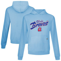 Atlanta Braves Levelwear Defiant Relay Pullover Hoodie Light Blue