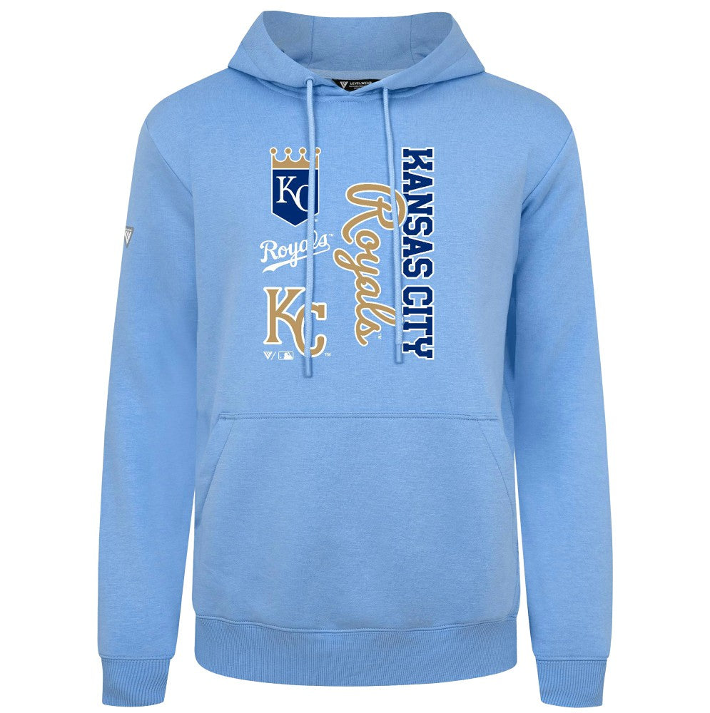 Kansas City Royals Levelwear Crown Podium Pullover Hoodie Light Blue