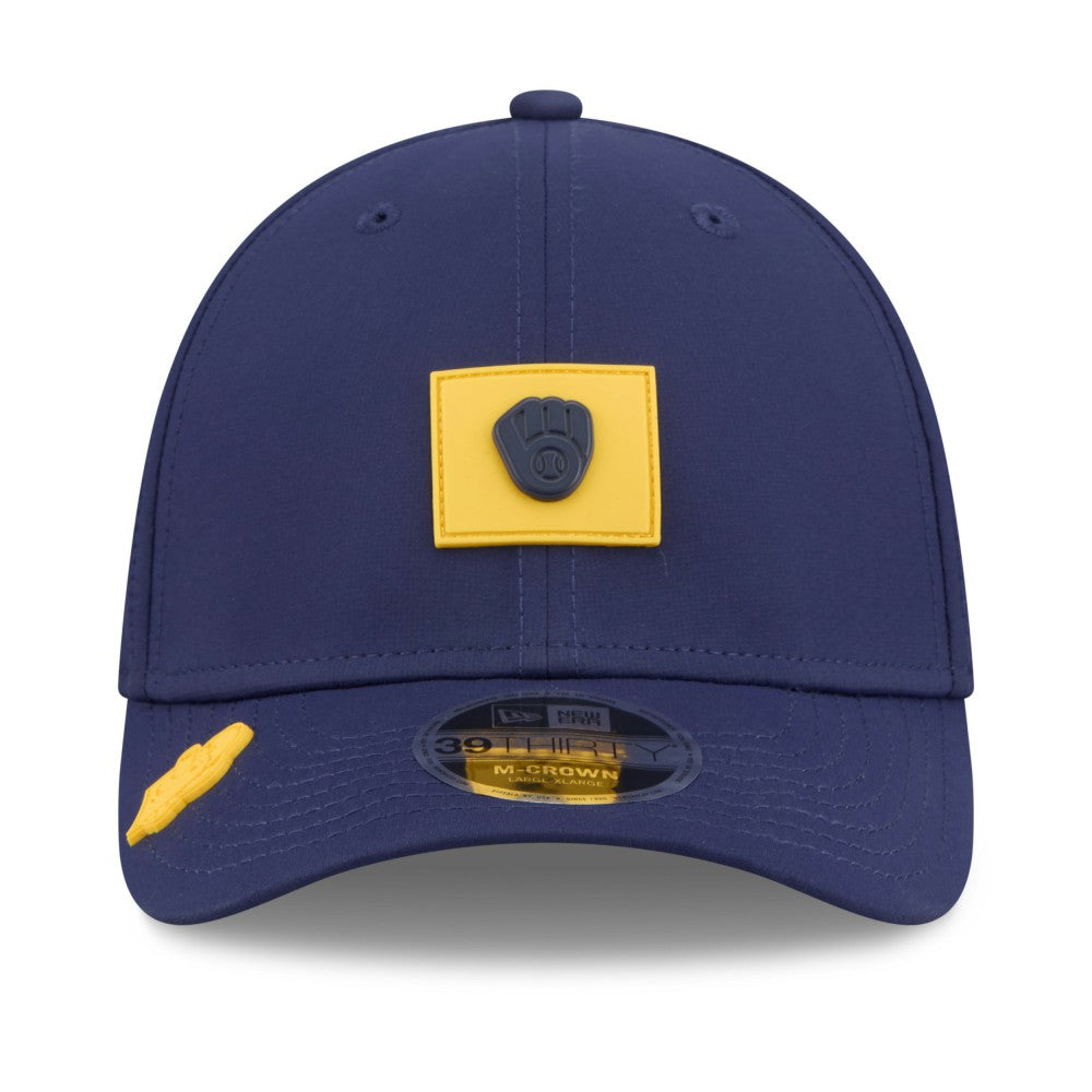 Milwaukee Brewers 2026 Clubhouse M-Crown 39THIRTY Flex Hat Navy | New Era