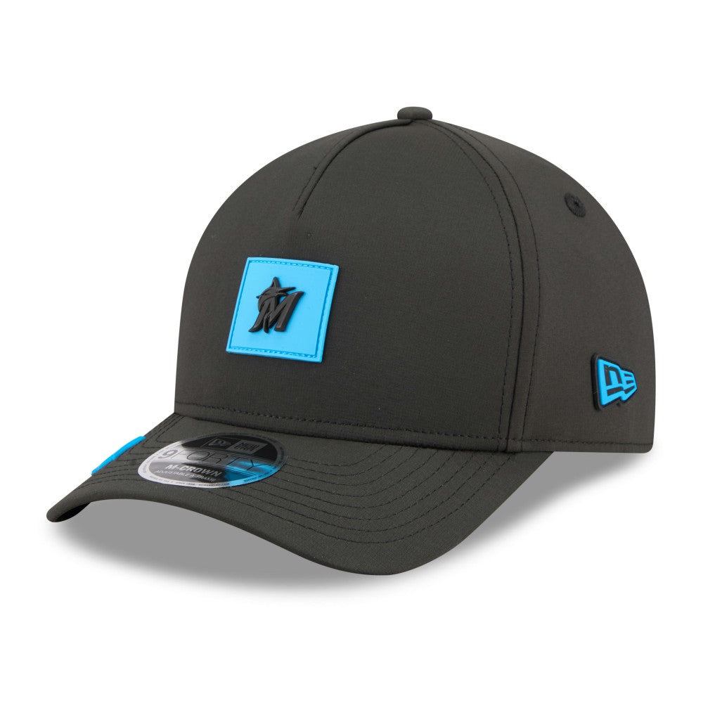 Miami Marlins 2026 Clubhouse 9FORTY A-Frame Adjustable Hat Black | New Era
