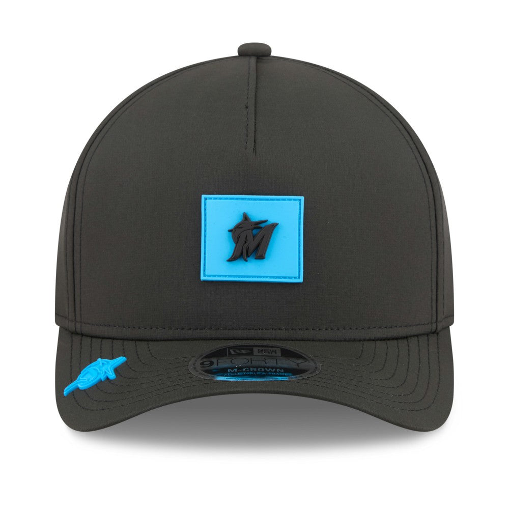 Miami Marlins 2026 Clubhouse 9FORTY A-Frame Adjustable Hat Black | New Era