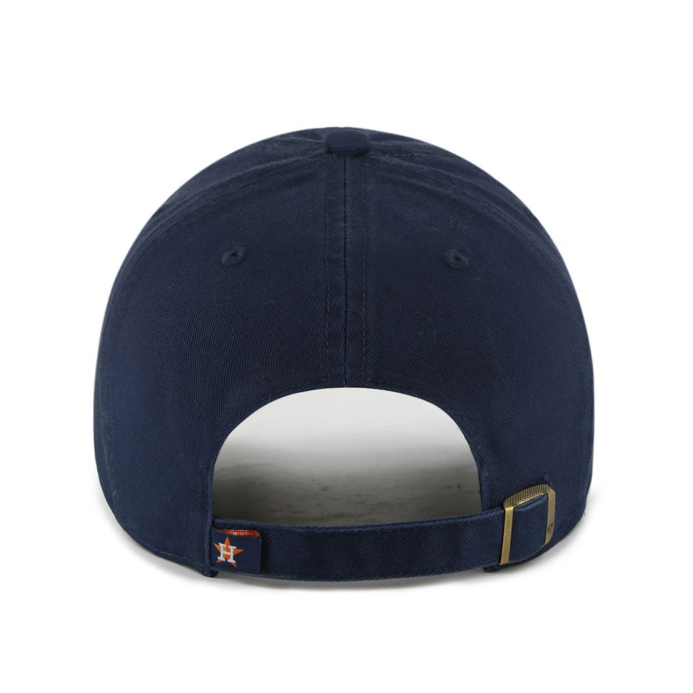 Houston Astros Team Logo Clean Up Adjustable Hat Navy/Orange | 47 brand