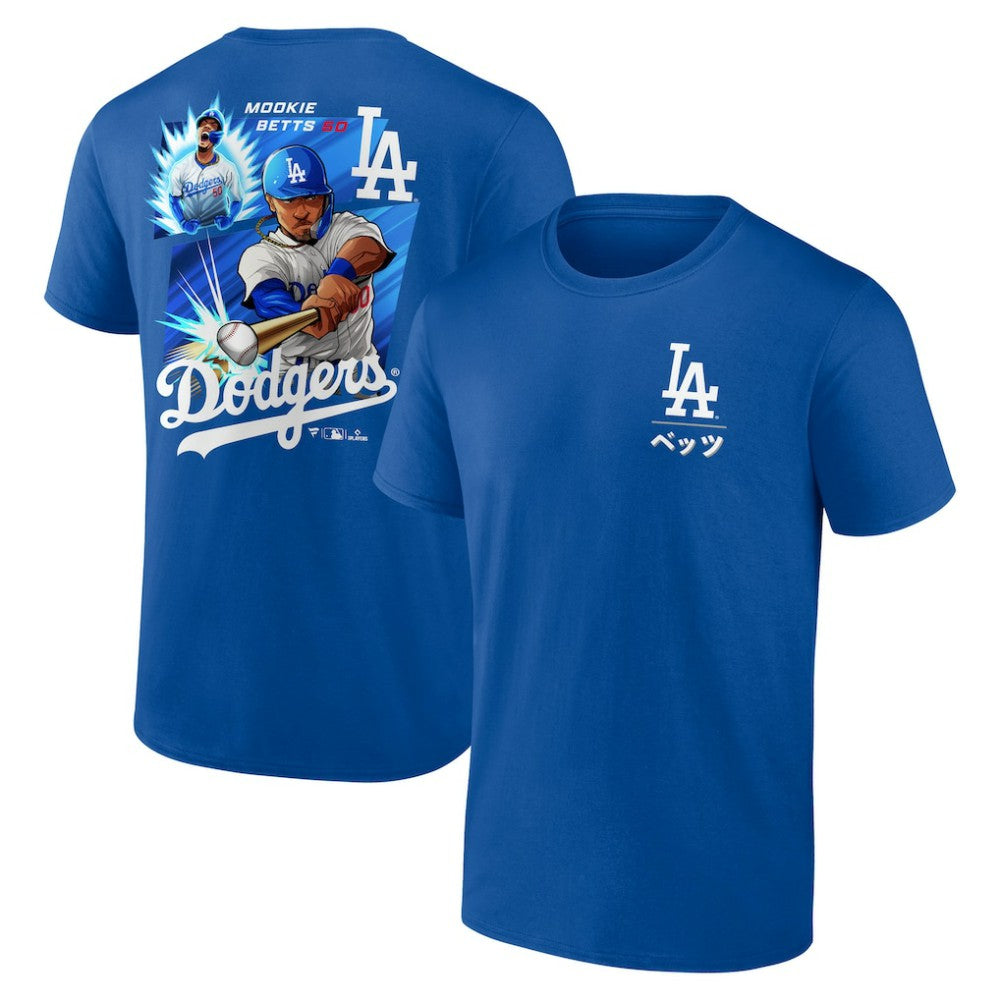 Mookie Betts Los Angeles Dodgers Anime Graphic T-Shirt Royal