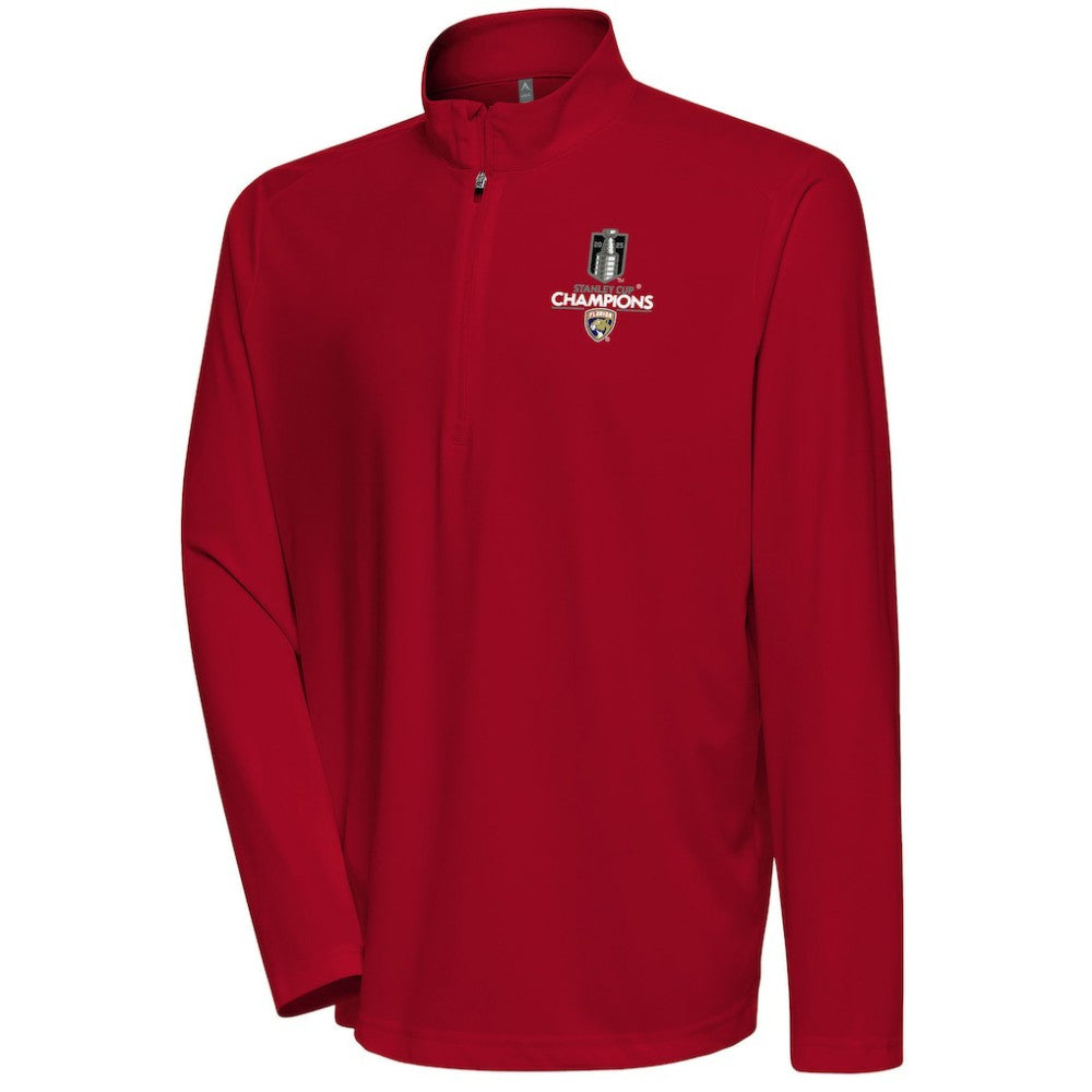 Florida Panthers Fanatics 2025 Stanley Cup Champions Flex Quarter-Zip Pullover Red