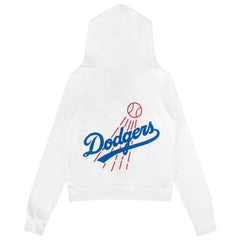 Los Angeles Dodgers Aviator Nation x MLB Unisex Five-Stripe Tri-Blend Full-Zip Hoodie White