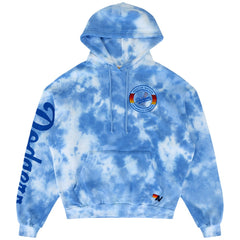 Los Angeles Dodgers Aviator Nation x MLB Unisex Tie-Dye Tri-Blend Hoodie Light Blue