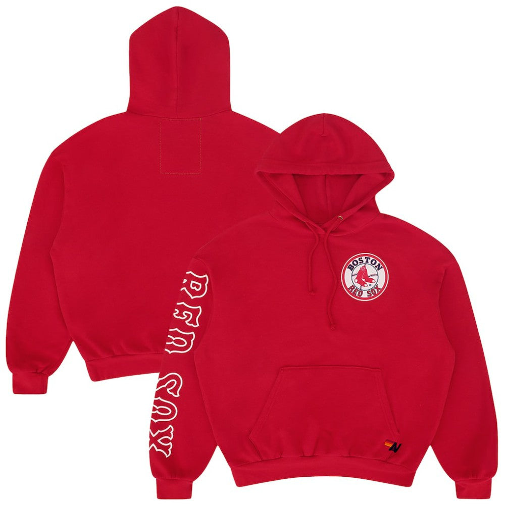 Boston Red Sox Aviator Nation x MLB Unisex Tri-Blend Pullover Hoodie Red