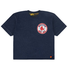 Boston Red Sox Aviator Nation x MLB Women's Cropped Boyfriend Tri-Blend T-Shirt Navy
