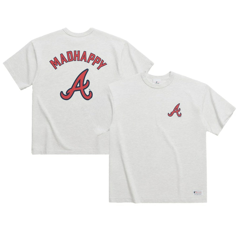 Atlanta Braves Madhappy x MLB Unisex Heavyweight T-Shirt Heather Gray