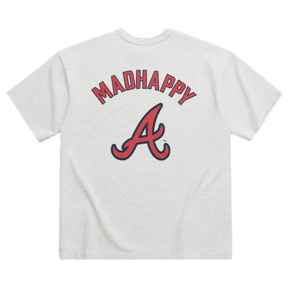 Atlanta Braves Madhappy x MLB Unisex Heavyweight T-Shirt Heather Gray