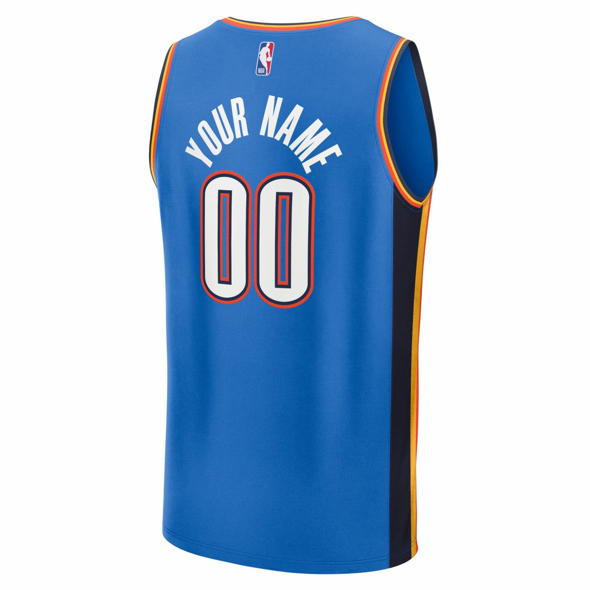 Oklahoma City Thunder 2025 NBA Finals Champions Fast Break Replica Custom Jersey - Blue - Icon Edition