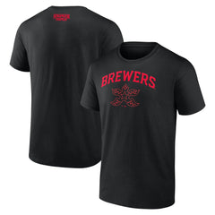 Milwaukee Brewers Stranger Things Demogorgan T-Shirt Black