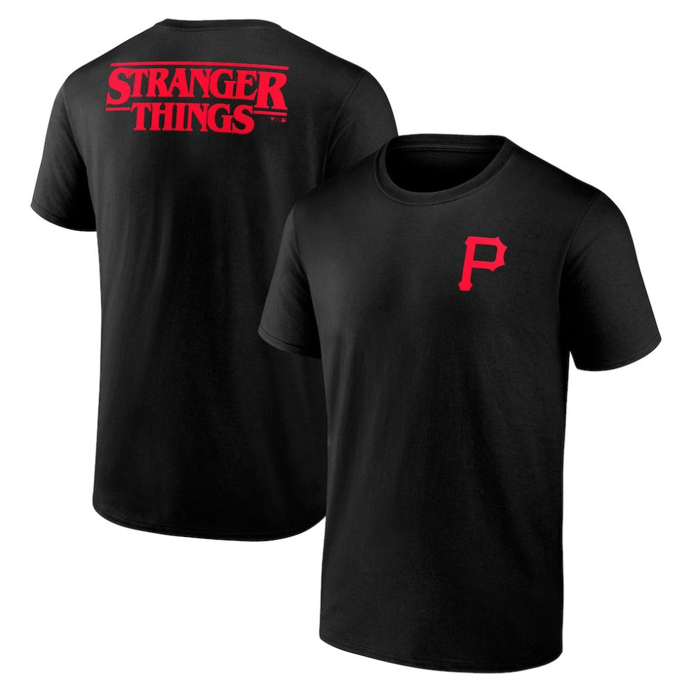 Pittsburgh Pirates Stranger Things Graphic T-Shirt Black