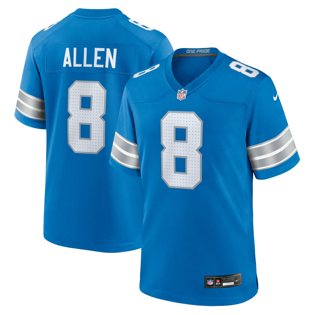 Kyle Allen Detroit Lions Team Game Jersey - Blue