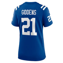 DJ Giddens Indianapolis Colts Women's Team Game Jersey - Royal
