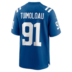 JT Tuimoloau Indianapolis Colts Team Game Jersey - Royal