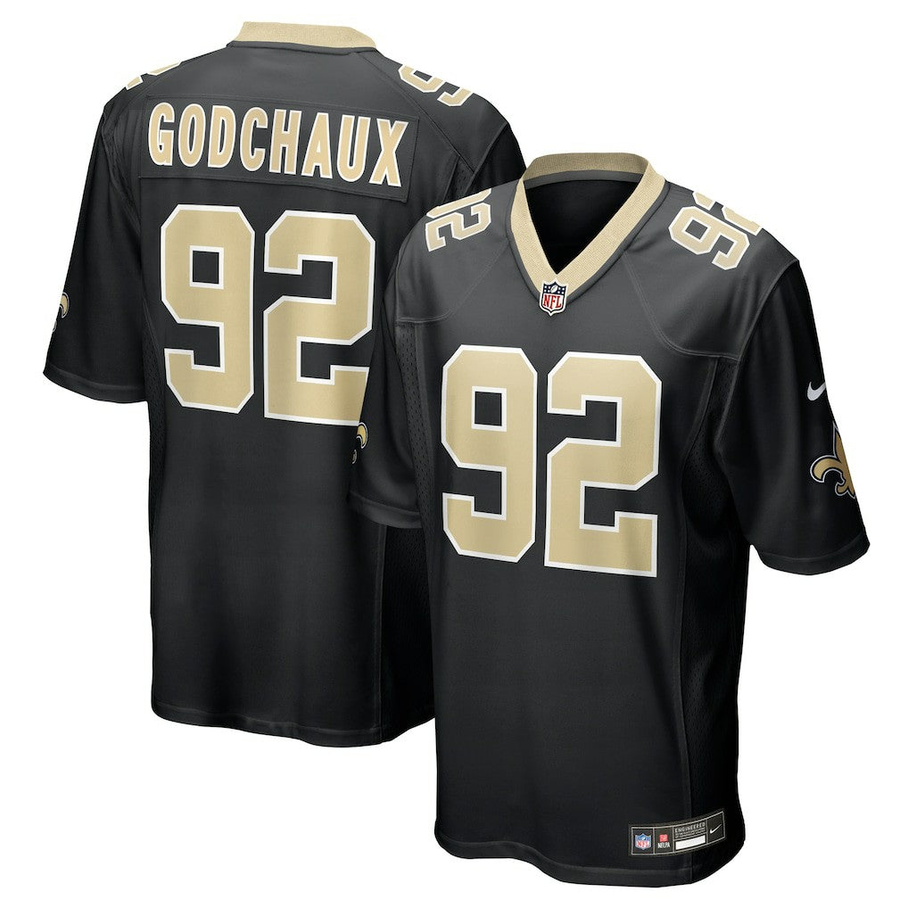 Davon Godchaux New Orleans Saints Team Game Jersey - Black
